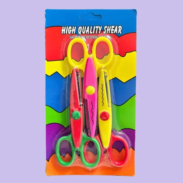 Tijeras con patrón ondulado para cortar papel