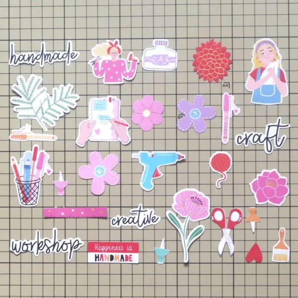 Figuras de papel troquelado, para decoraciones de papelería creativa, creación de tarjetas, decoración de álbum de scrapbooking o recortes, adornos artesanales para tus diseños creativos