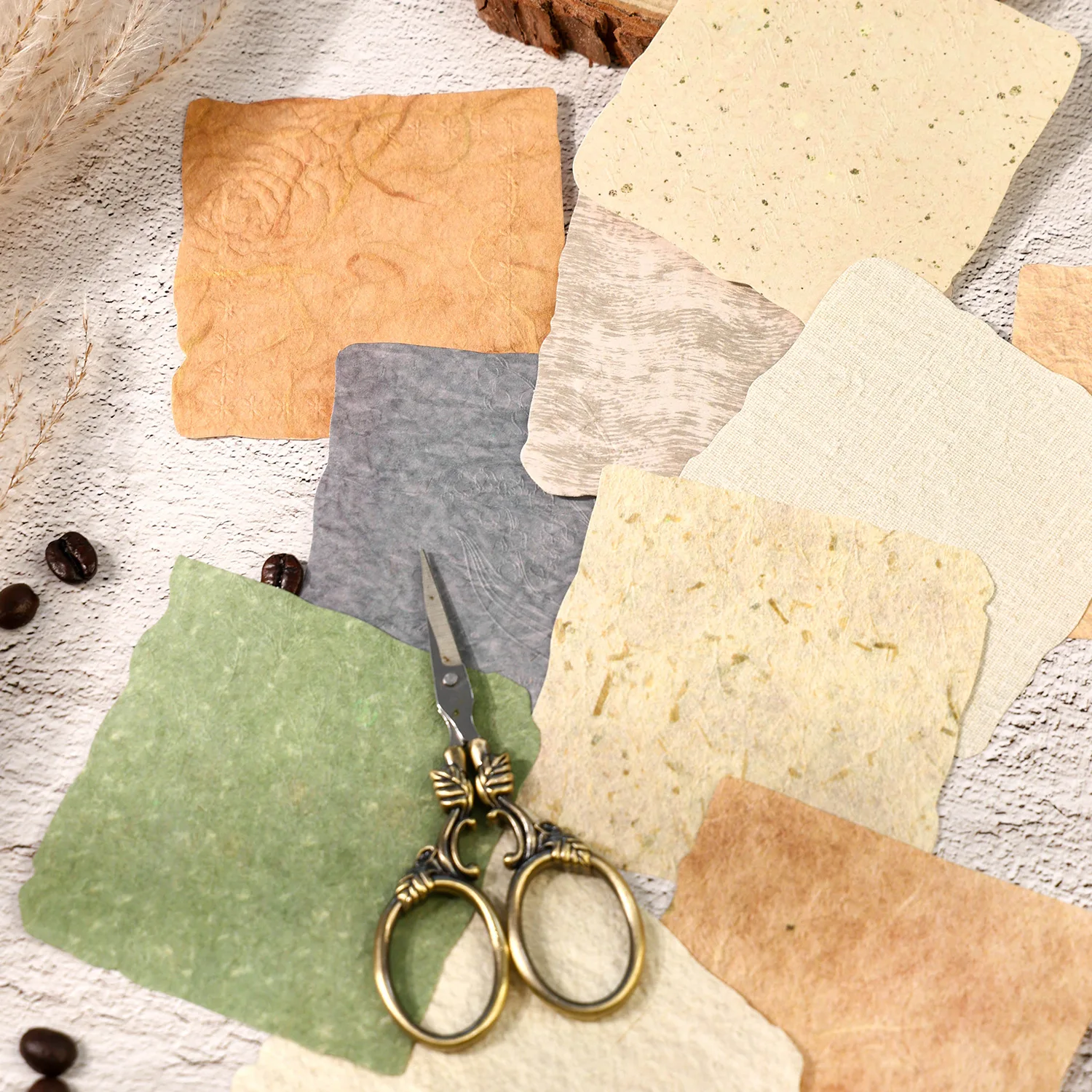 Papel de Material de textura 3D Vintage DIY