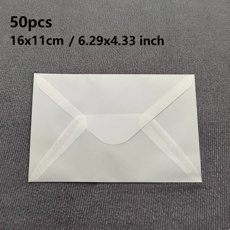 Sobre translúcido para tarjetas de invitaciones, cajas de regalo y postales - Imagen 18