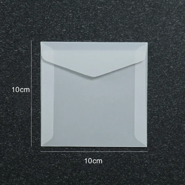 Sobre translúcido para tarjetas de invitaciones, cajas de regalo y postales