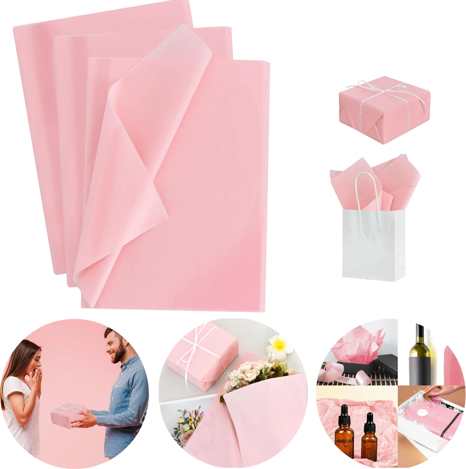 Hojas de papel tisú o papel de seda de Colores de 50x66cm, 10 hojas - Imagen 14