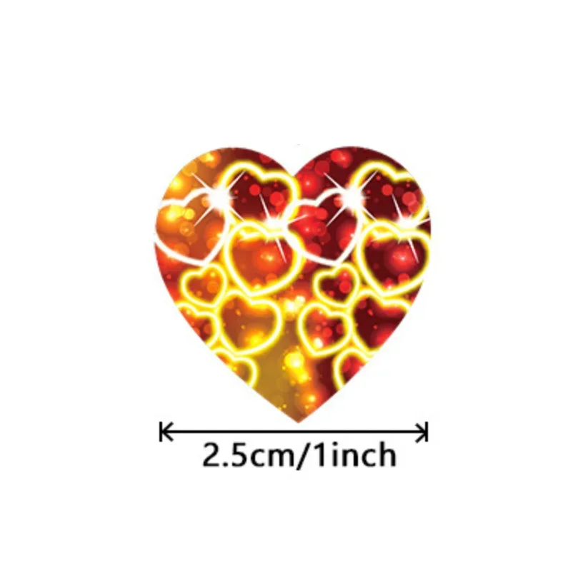 Pegatinas de corazón rojo, para decoraciones de tarjetas, embalajes, packaging, para sellos de sobre, decorativa de amor - Imagen 3