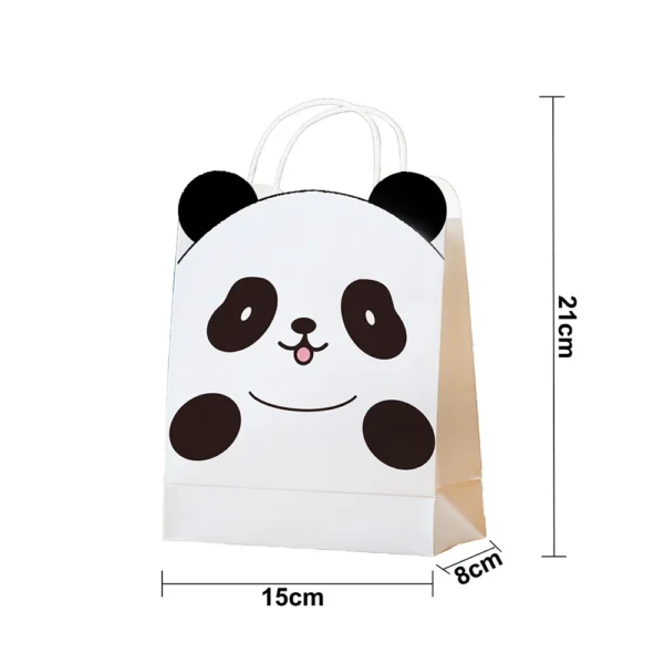 Bolsas de papel de animales de dibujos animados con asa para niños