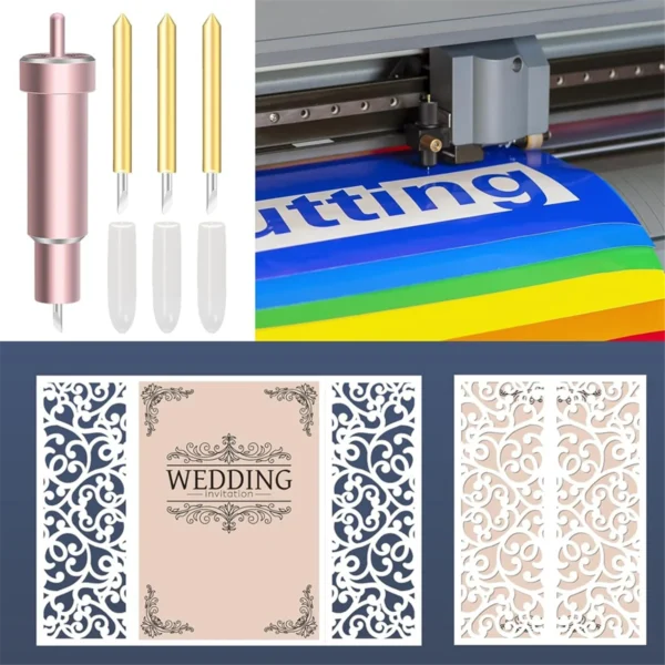 Hoja de punto fino Premium con carcasa, para Cricut Maker, Maker 3 con carcasa para película de corte, vinilo, pegatina, 11 unidades