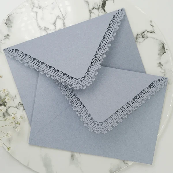 Sobres triangulares de encaje Vintage para tarjetas DIY