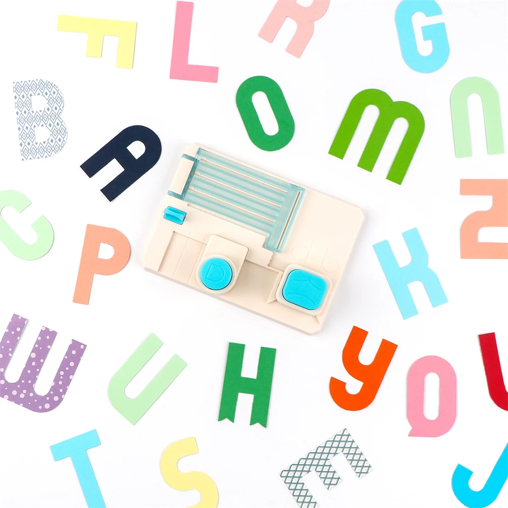 Mini tablero perforador del alfabeto, máquina de estampado de letras DIY para manualidades, para tarjetas de felicitación hechas a mano, tarjetas artesanales, papeleria creativa, álbum de recortes de scrapbooking, decoraciones DIY - Imagen 2