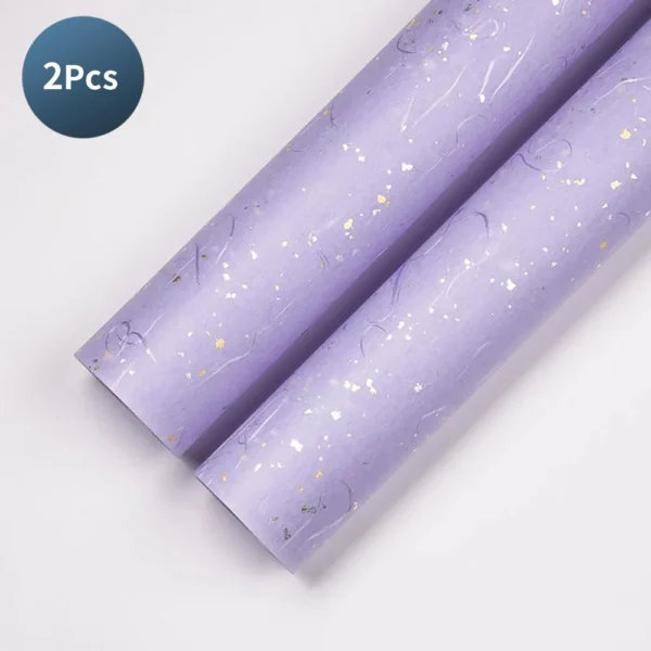 Papel de regalo de 1 metro x 2 hojas en paquete de 6 colores, oro/plata brillante