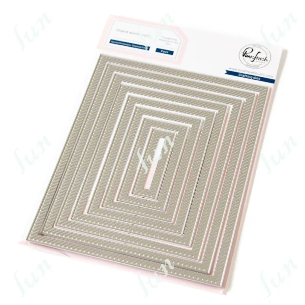 Troqueles Y bordes de corte de Metal, cuadrados, rectangulares, ovalados en varios tamaños, plantillas para decoración en relieve para álbum de recortes y manualidades DIY