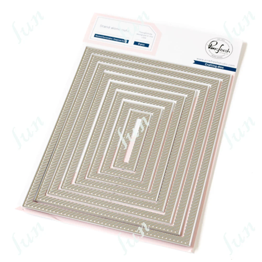 Troqueles Y bordes de corte de Metal, cuadrados, rectangulares, ovalados en varios tamaños, plantillas para decoración en relieve para álbum de recortes y manualidades DIY - Imagen 17