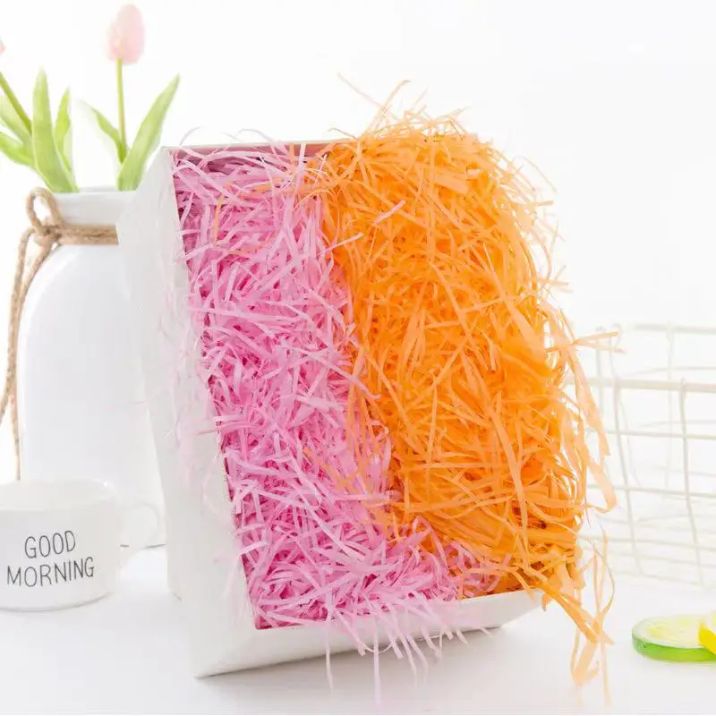Hebras de papel arrugadas multicolores, confeti arrugado triturado, relleno de caja, - Imagen 3