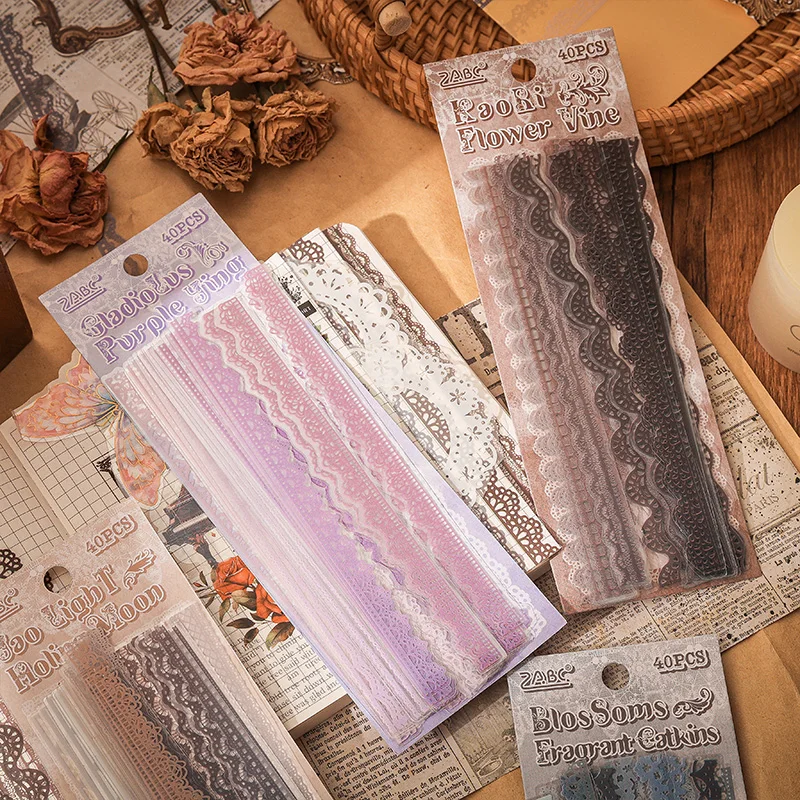 Pegatinas de encaje para decoración y acabados bonitos de tarjetas - Imagen 2