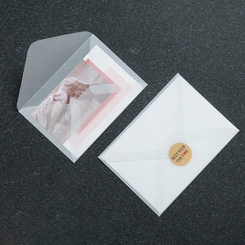Sobre translúcido para tarjetas de invitaciones, cajas de regalo y postales - Imagen 4