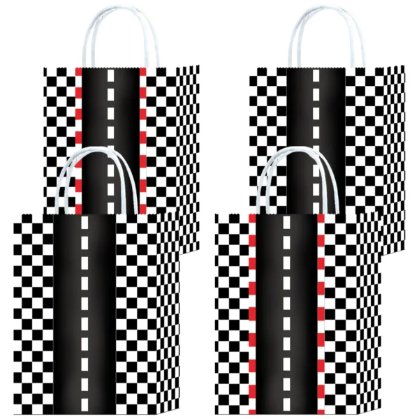 Bolsas de papel con temáticas variadas de coches de carreras, para regalos de recuerdo y decoración de celebraciones 5/10/20/30/40/50 Uds.