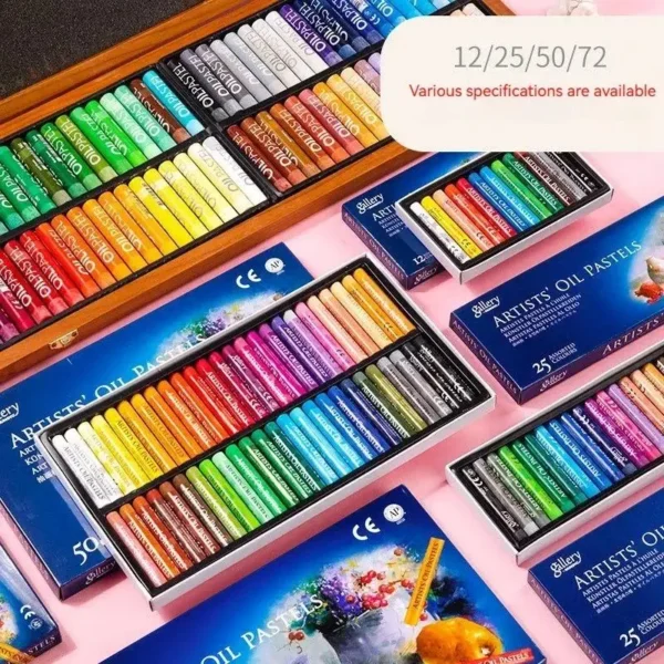 Juego de palos blandos de Pastel al óleo para niños, 25/50 colores, pintura profesional, dibujo, Graffiti, crayones artísticos