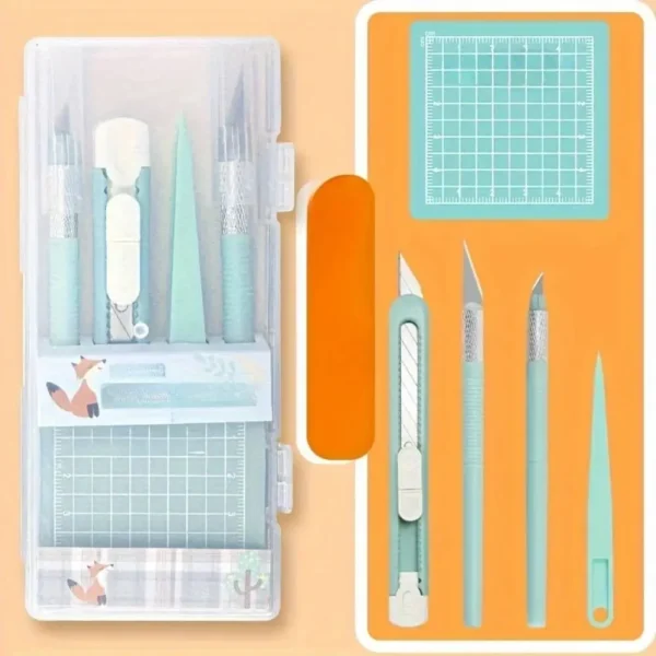 Set DIY conjunto de herramientas para álbum de recortes pinzas bolígrafos alfombrillas antideslizantes