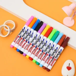 Pinturas de agua, pinturas flotantes de tinta para el agua con cuchara para niños y pizarra blanca lavable, borrable, ecológica a base de agua, 8/12 colores