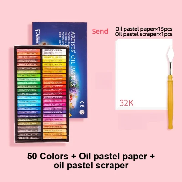 Juego de pasteles al óleo suaves, crayones de arte para pintura profesional, dibujo y graffiti, lavables, no tóxicos, para regalo, escuela de arte