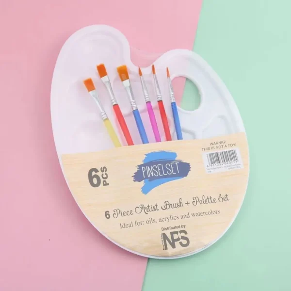 Pinceles Gouache para dibujo, paleta ovalada para mezclar colores, pinturas al óleo y acuarela