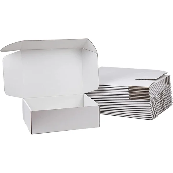 Cajas de cartón, caja de regalo Kraft blanco, negro, rosa, para embalajes, cajas de cartón corrugado, 5 uds.