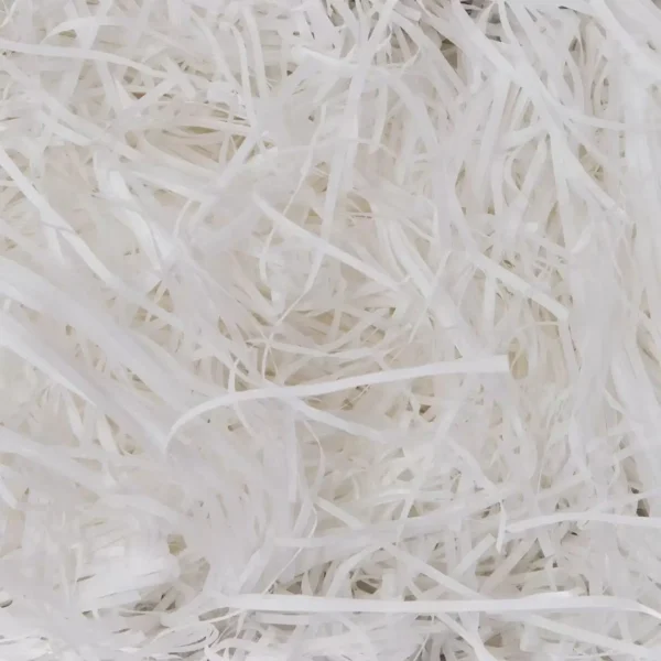 Hebras de papel arrugadas multicolores, confeti arrugado triturado, relleno de caja,