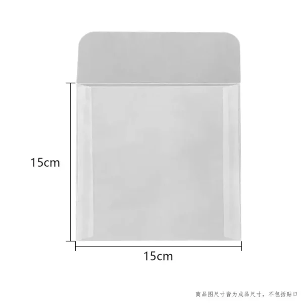 Sobres de papel de ácido sulfúrico translúcido, para tarjetas postales, tarjetas de regalos DIY y sobres para invitaciones