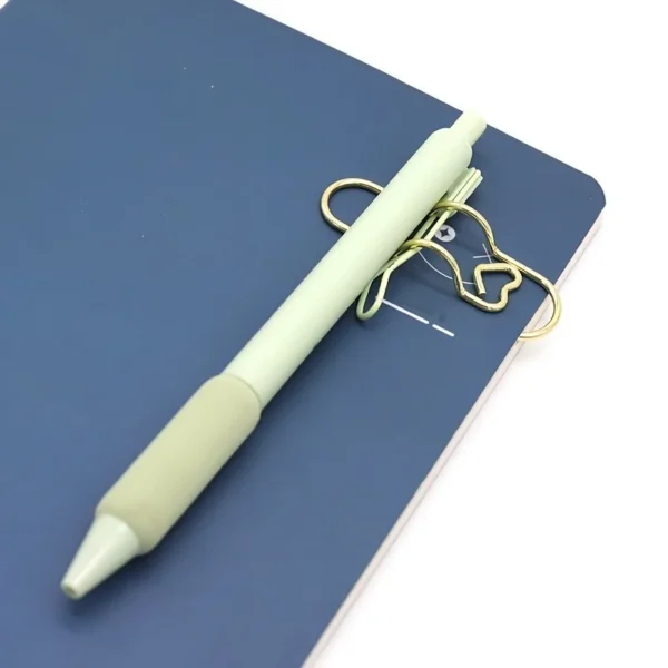 4 bolígrafo multifuncional con clip para colgar, clip de papel de amor, botón de bolígrafo, accesorios para cuaderno, clip para bolígrafo de asiento fijo