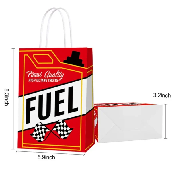 Bolsas de papel con temáticas variadas de coches de carreras, para regalos de recuerdo y decoración de celebraciones 5/10/20/30/40/50 Uds.