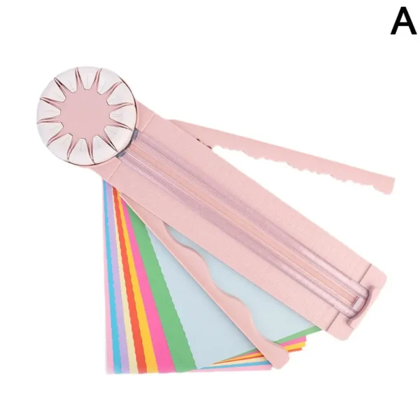 Cortador de papel portátil 12 en 1, herramienta de corte multifuncional con 12 cabezales de corte 360 °   Cabeza giratoria para cartulina