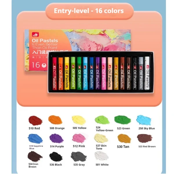 Pastel al óleo super suave profesional, 24/36/48 colores, pasteles suaves blancos de artista para pintar