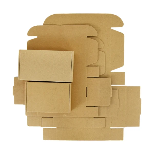 Caja de regalo de papel Kraft de 5 uds., caja de embalaje de varios tamaños, regalos para fiesta de boda, caja para producto hecho a mano, caja de regalo para eventos, caja para chocolates y galletas