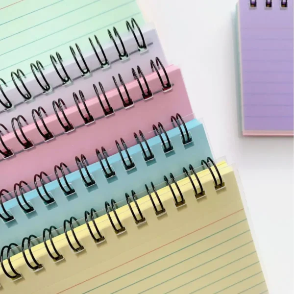 Block de notas rasgable con bloqueo de colores, con anillas para notas adhesivas