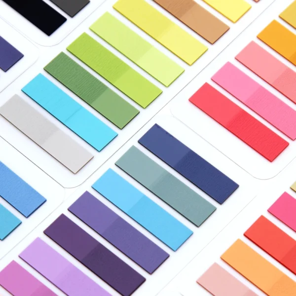 Blocs de notas creativos con índice colorido transparente 2400S, papelería para oficina y escuela, pegatinas autoadhesivas, blocs de notas adhesivas