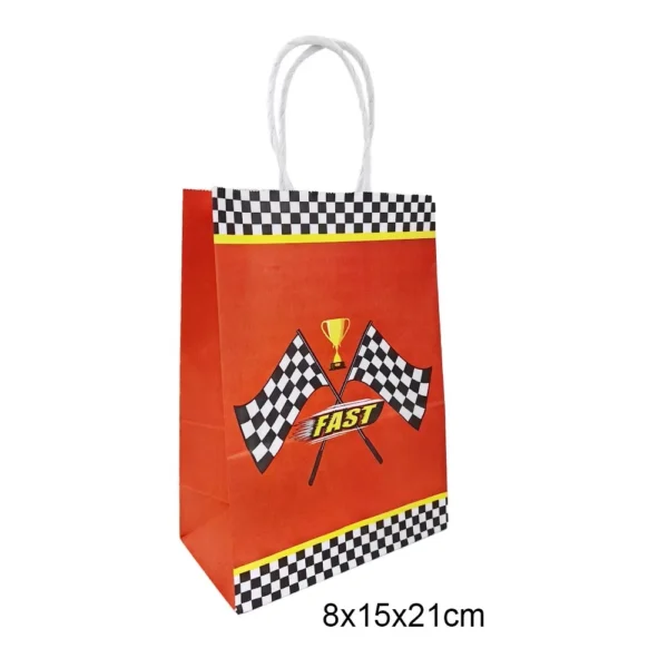 Bolsas de papel con temáticas variadas de coches de carreras, para regalos de recuerdo y decoración de celebraciones 5/10/20/30/40/50 Uds.