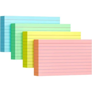 Fichas de papel, con formato de linea en 4 colores