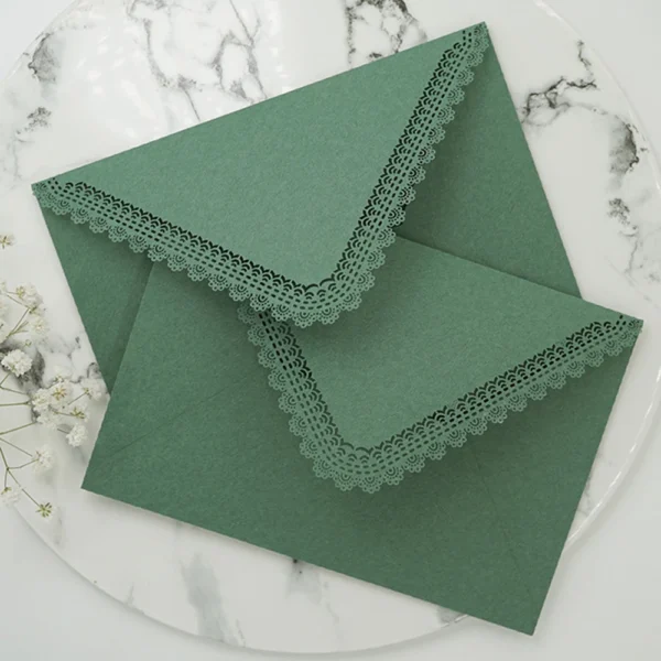 Sobres triangulares de encaje Vintage para tarjetas DIY