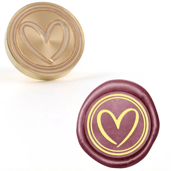 Sellos de cera con forma de corazón Y diferentes diseños