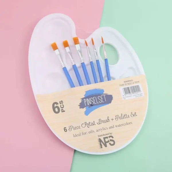 Pinceles Gouache para dibujo, paleta ovalada para mezclar colores, pinturas al óleo y acuarela