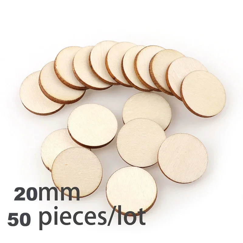 Rebanadas de madera redondas sin terminar para manualidades DIY, discos circulares de madera de 1cm-10cm, 3-100 piezas, manualidades para navidad, siluetas redondas para pintar, adorno de madera en forma cirlular, decoración - Imagen 11