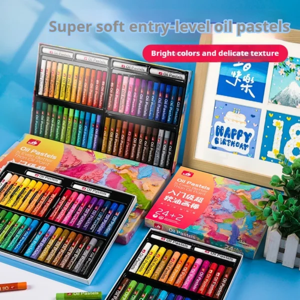 Pastel al óleo super suave profesional, 24/36/48 colores, pasteles suaves blancos de artista para pintar