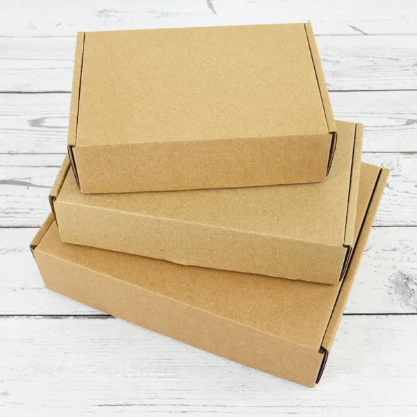 Caja de regalo de papel Kraft de 5 uds., caja de embalaje de varios tamaños, regalos para fiesta de boda, caja para producto hecho a mano, caja de regalo para eventos, caja para chocolates y galletas