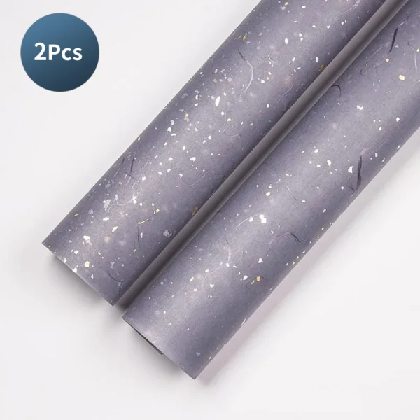 Papel de regalo de 1 metro x 2 hojas en paquete de 6 colores, oro/plata brillante
