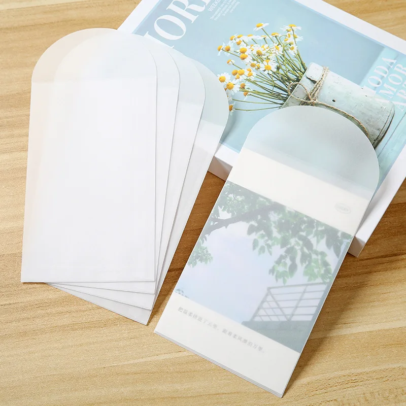 Sobres translúcidos para tarjetas, para regalos, papelería creativa, joyas artesanales e invitaciones - Imagen 4