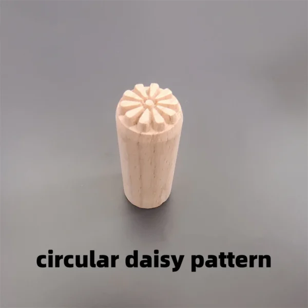 9 patrones de sellos de madera DIY, juego de sellos de arcilla de madera, herramienta casera, 1 ud.