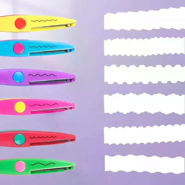 Tijeras con patrón ondulado para cortar papel