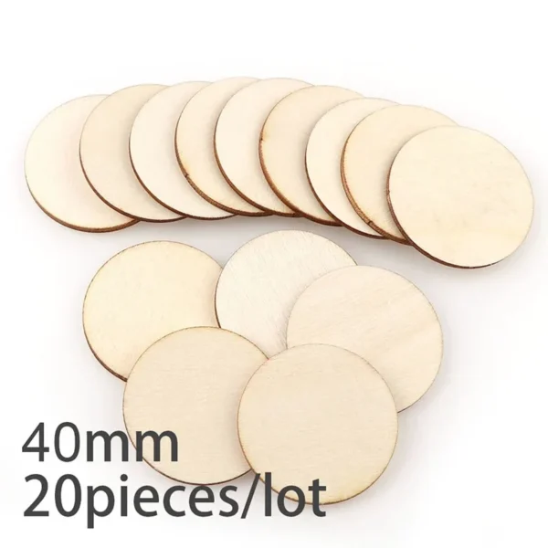 Rebanadas de madera redondas sin terminar para manualidades DIY, discos circulares de madera de 1cm-10cm, 3-100 piezas, manualidades para navidad, siluetas redondas para pintar, adorno de madera en forma cirlular, decoración