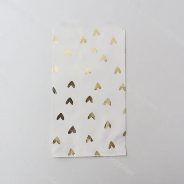 Bolsa de papel de regalo gruesa, pegatinas de puntos y corazón, para caramelos, dulces, chuches, detalles y galletas, bolsa de papel Kraft, bolsas artesanales 12 Uds.