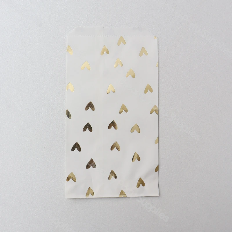 Bolsa de papel de regalo gruesa, pegatinas de puntos y corazón, para caramelos, dulces, chuches, detalles y galletas, bolsa de papel Kraft, bolsas artesanales 12 Uds. - Imagen 8