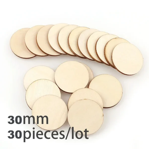 Rebanadas de madera redondas sin terminar para manualidades DIY, discos circulares de madera de 1cm-10cm, 3-100 piezas, manualidades para navidad, siluetas redondas para pintar, adorno de madera en forma cirlular, decoración