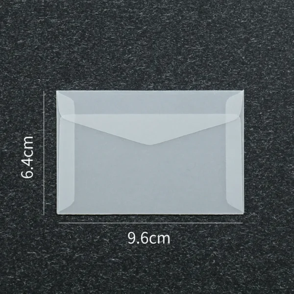 Sobre translúcido para tarjetas de invitaciones, cajas de regalo y postales